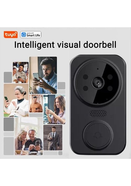 Tuka Akıllı Ev Kapı Zili Kamera Wifi Kablosuz Kapı Zili Dc Ac Pil Güçlü Kamera Bell Akıllı Yaşam Kapı Zili Kamera A (Yurt Dışından) modelleri