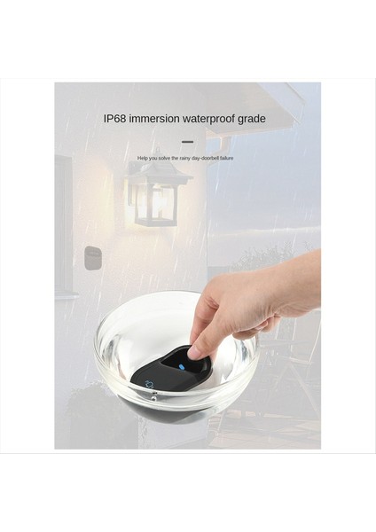 Ab Fiş Kablosuz Kapı Zili Su Geçirmez Akıllı Kapı Zili IP68 Home Door Bell Akıllı 38 Şarkılar 4 Seviye Hacim Kontrolü (Yurt Dışından) fırsatları