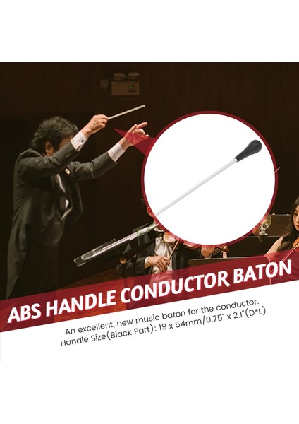 Yeni Siyah Abs Handalı Müzik Müzik Şef Baton Beyaz 15INCH (Yurt Dışından) indirimleri
