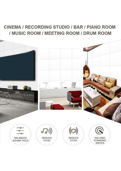 72 Paket Akustik Paneller Ses Geçirmez Dolgu Eğimli Kenar Ses Emici Paneller Akustik Için Akustik Panel (Yurt Dışından) modelleri