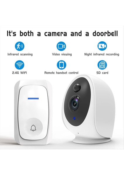 Kablosuz Kapı Zorluğu Siparişlerim Yükseltme 2&#39 De 1 Akıllı 2 Yollu Sesli Kapı Zili Kamera Kapı Bell Ultra Net (Yurt Dışından) modelleri