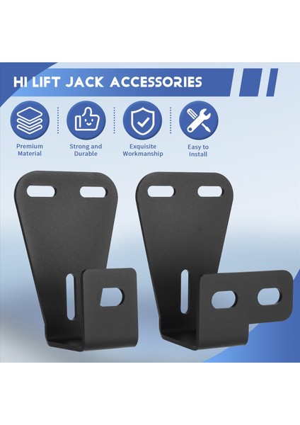 Jeep Wrangler Için Asansör Kriko Monte Monte Montaj Başlık Braketi Jack 1944-1986 / Yj 1987-1995 / Tj 1997-2006 (Çift Siyah) (Yurt Dışından) fırsatları