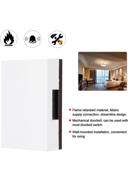 2x 220V Kablolu Kapı Zili Manuel Ding Dong Bell Chime House Hotel Erişim Kontrol Sistemi Tengi Puerta Casa Smart (Yurt Dışından) fırsatları