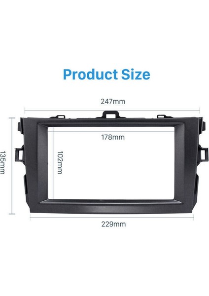4x 2din Radyo Fasya Stereo Dash Kiti 2008-2010 Toyota Corolla Radyo Stereo DVD Frame Panel (Yurt Dışından) modelleri