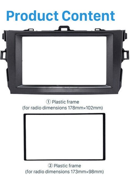 4x 2din Radyo Fasya Stereo Dash Kiti 2008-2010 Toyota Corolla Radyo Stereo DVD Frame Panel (Yurt Dışından) fırsatları