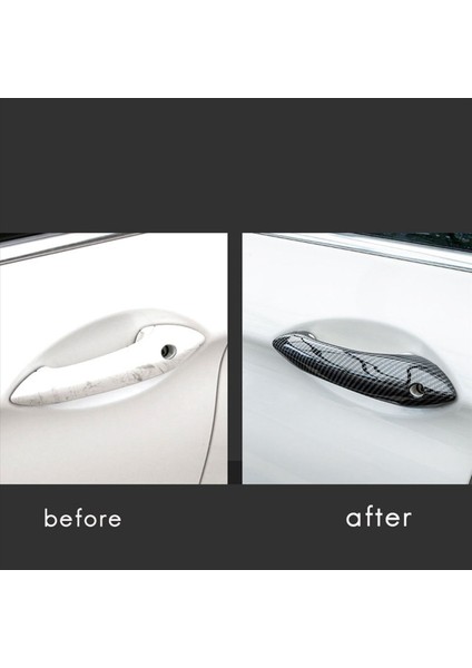 2x Abs Karbon Fiber Dış Dış Kapı Kolu Koruyucu Kapak For-Bmw 5 6 7 Seri F07 F10 F11 F06 F12 F13 F01 (Yurt Dışından) fırsatları