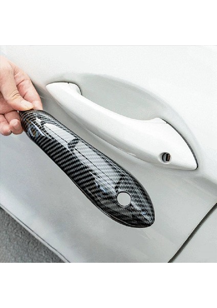 2x Abs Karbon Fiber Dış Dış Kapı Kolu Koruyucu Kapak For-Bmw 5 6 7 Seri F07 F10 F11 F06 F12 F13 F01 (Yurt Dışından) indirimleri
