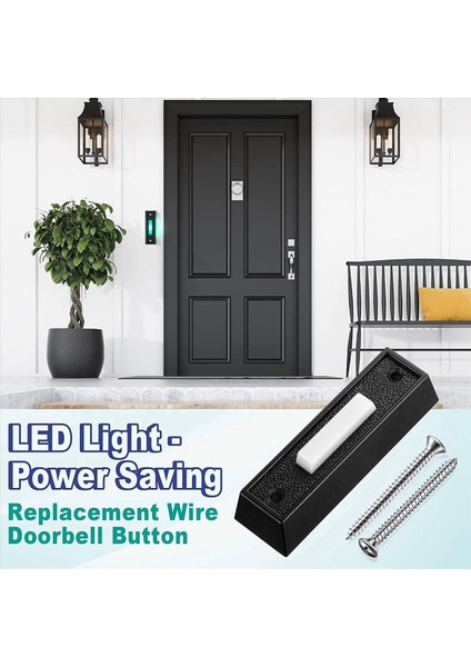 4pcs LED Işığı ile Kablolu Kapı Zili Düğmesi Kapı Zili Halka Düğmesinin Değiştirilmesi Duvara Monte Kapı Açıcı Anahtarı (Yurt Dışından) indirimleri