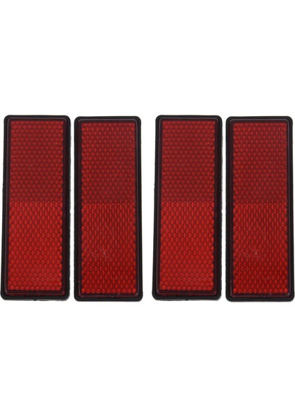 4x Dikdörtgen Kırmızı Reflektörler Motosikletler Için Evrensel Atv Bisikletleri Kir Bisikletler (Yurt Dışından)