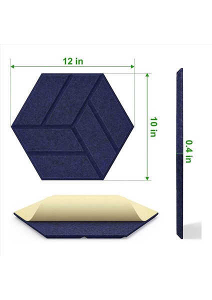 24 Paket Kendinden Yapışkan Akustik Paneller Altıgen Ses Kanıtı Köpük Panelleri Stüdyo Için Kullanılan Duvar Için Ses Geçirmez Dolgu (Yurt Dışından) fiyatları