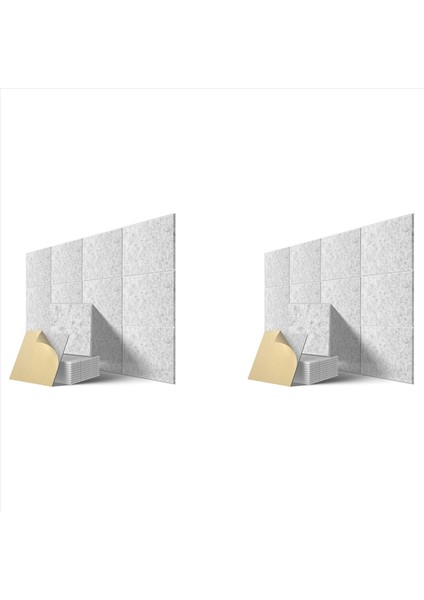 Kendinden Yapışkan Akustik Paneller 24 Paket 12 x 12 x 0 4 Inç Ses Geçirmez Dolgu Ev Için Ses Emici Panel Gri (Yurt Dışından)