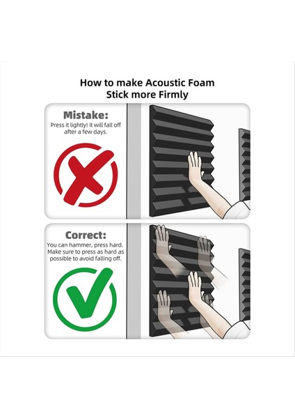 24PCS Kendinden Yapışkanlı Akustik Paneller 1X12X12 Inç Ses Geçirmez Köpük Paneller Müzik Stüdyosu Oyun Odası Yatak Odası (Siyah) Için (Yurt Dışından) indirimleri