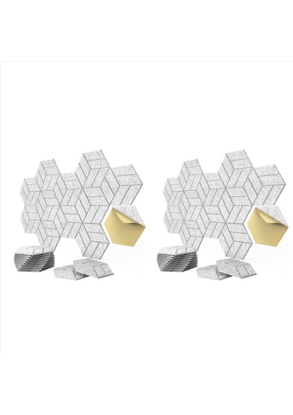 24 Paket Kendi Yapışkan Akustik Paneller Altıgen Ses Kanıtı Köpük Panelleri Stüdyo B Için Kullanılan Duvar Için Ses Geçirmez Dolgu (Yurt Dışından)