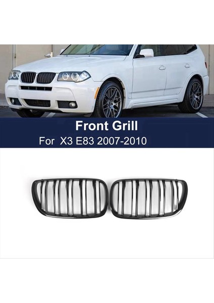 1paır Araç Ön Bağlannız Izı Tarafları Bmw Için Parlak Siyah Kaput Izgara X3 E83 Dizel Petrol Suv 2007-2010 Yarış Izgara (Yurt Dışından) modelleri