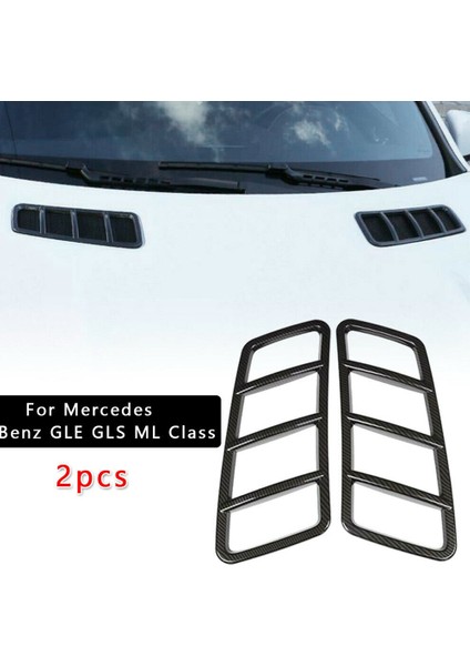 2x Karbon Fiber Siyah Kaput Motor Hava Havalandırma Kapağı Trim Mercedes Benz ml W166 2012-2015 Gl X166 2013-2015 (Yurt Dışından) fiyatları