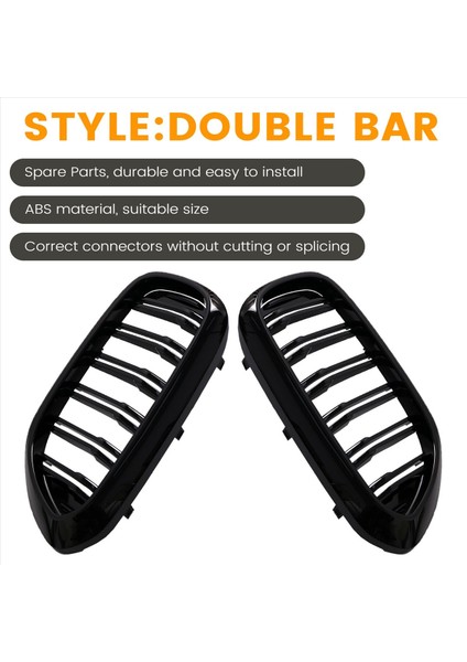 Bmw 5 Serisi G30/G38 530I 540I 550I Çift Glossy Siyah Için Ön Tampon Izgaralar Çift Çizgi Tarzı Yarış Izgaraları (Yurt Dışından) fırsatları