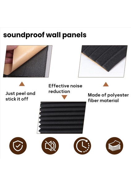 36 Paket Kendi Yapışkan Akustik Paneller Ses Geçirmez Köpük Paneller Yoğunluklu Ses Yalıtımı Duvar Panelleri (Siyah) (Yurt Dışından) indirimleri