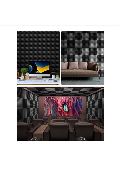 24 Paket Kendinden Yapışkan Ses Geçirmez Köpük Panelleri 2 x 12 x 12 Inç Akustik Paneller (Yurt Dışından) indirimleri