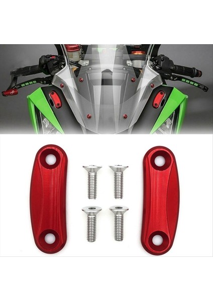 Kawasaki ZX10R Için Motosiklet Bloğu Kapalı Plaka Ayna Şasi Kodu Kapı Temel 2016-2023 ZX6R 2019-2023 Aksesuarlar (Kırmızı) (Yurt Dışından) modelleri