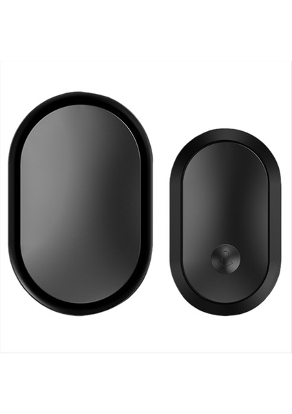 300M Kablosuz Kapı Zili Ev Su Geçirmez Pille Çalışan Akıllı Ev Kapı Zil Kiti Siyah (Yurt Dışından)