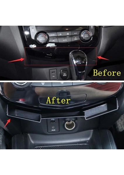Merkez Konsol Çok Fonksiyonlu Konteyner Depolama Kutusu Tepsi Kiti Aksesuarları Nissan Rogue T32 / x -Trail 2014 - 2020 (Yurt Dışından) indirimleri