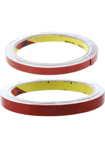 2 Adet Güçlü Kalıcı Çift Taraflı Süper Yapışkan Köpük Bant Rulosu Araç Araba Kırmızı - 10MMX3M ve 8MMX3M (Yurt Dışından) modelleri