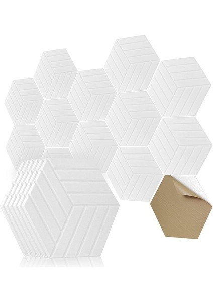 Ses Geçirmez Paneller Altıgen Kendi Kendine Yapışkan 12 Adet Akustik Panel Stüdyo Ofisi Için Ses Nemlendirme Paneli Ev 2 (Yurt Dışından)