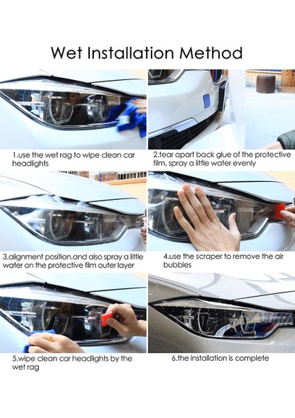 Araba Ön Far Kapağı Tpu Koruyucu Film For-Bmw 3 Serisi G20 G21 2019 2020 2021 Füme Siyah (Yurt Dışından) modelleri