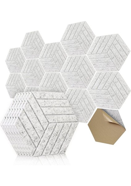 Ses Geçirmez Paneller Altıgen Kendi Kendine Yapışkan 12 Adet Akustik Panel Stüdyo Ofisi Için Ses Nemlendirme Paneli Ev 4 (Yurt Dışından)