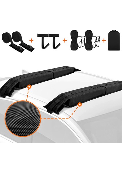 Araç Yumuşak Çatı Raf Pedleri Kayak Surf Tahtası-Sup Kano Kayak Aksesuarları Için Bagaj Taşıyıcısı (Yurt Dışından) fiyatları