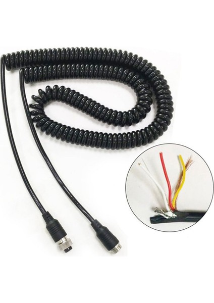 8m Araba Video Havacılık Yay Çizgisi 4 Pimli Uzatma Kablosu Arka Görünüm Kamera Kamyonu Trailer (Yurt Dışından) indirimleri
