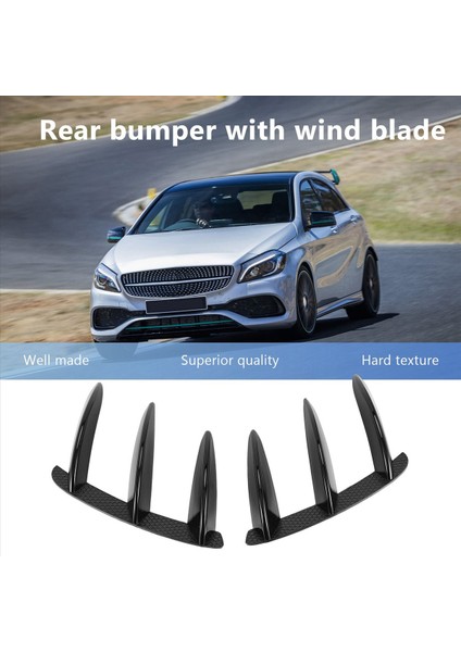 Arka Tampon Spoiler Yan Hava Outlet Kanadı Canard Fin Mercedes Benz A-Serisi W176 A200 A260 A250 A45 Amg Için (Yurt Dışından) fırsatları