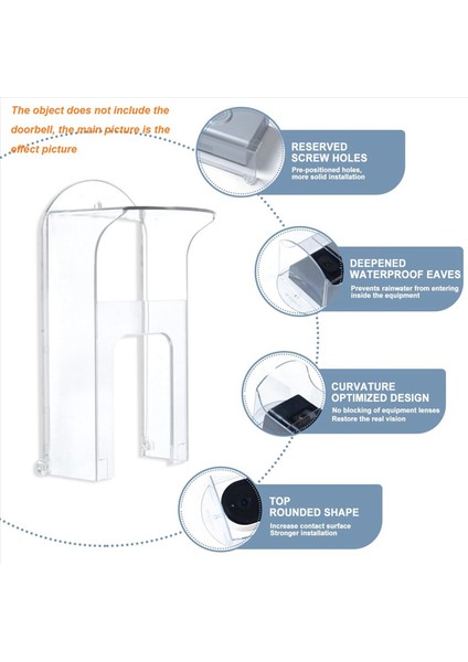 2x Şeffaf Plastik Kapı Zili Yağmur Kapağı Halka Modelleri Için Uygun Kapı Zili Su Geçirmez Koruyucu Kalkan Video Kapı Zilleri (Yurt Dışından) indirimleri