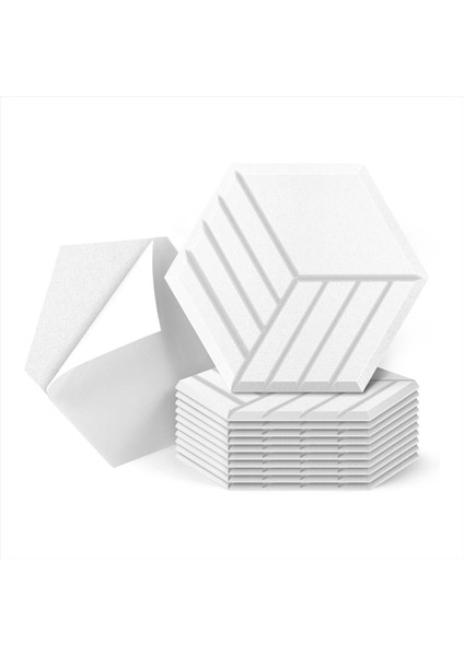 12 Paket Kendi Kendine Yapışkan Akustik Panel 14 x 12 x 0 4 Inç Ses Geçirmez Duvar Panelleri Ses Emici Paneller A (Yurt Dışından)