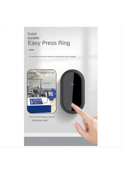 Ingiltere Fiş Kablosuz Kapı Zili Su Geçirmez Akıllı Kapı Zili IP68 Home Door Bell Akıllı 4 Seviyeli Hacim Kontrolü 38 Şarkılar (Yurt Dışından) fırsatları