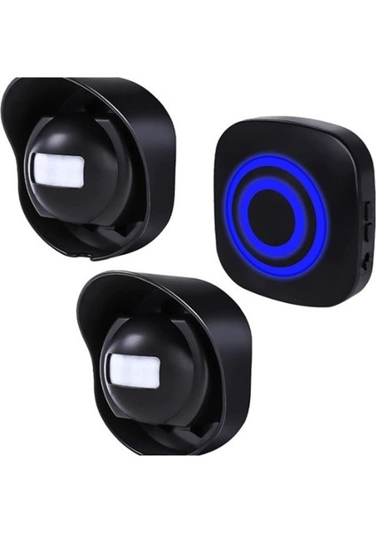 Gate Giriş Ziyaretçi Kapı Zili Zil Uyarısı Alarm AC110-240V Kablosuz Hareket Sensörü Kapı Zili Chime (A) Ab Fişi (Yurt Dışından)