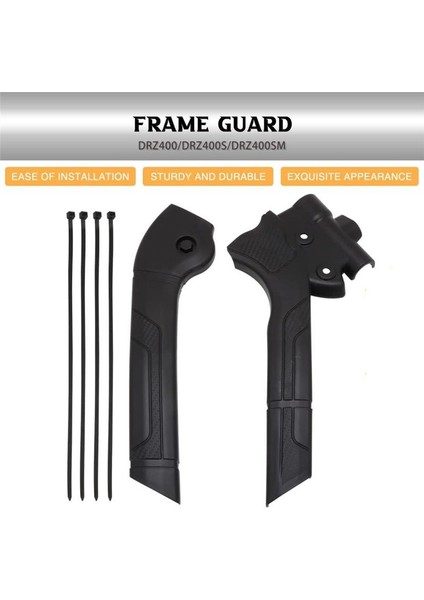 Suzuki DRZ400 DRZ400S Için Motosiklet Çerçeve Muhafızları Kapak Koruyucusu DRZ400SM Drz 400 400S 400SM Siyah (Yurt Dışından) modelleri