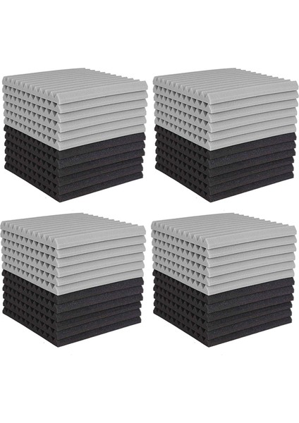 48 Pcs Akustik Köpük Tahtası Stüdyo Fayans Akustik Köpük Ses Geçirmez Piramit Stüdyo Duvar Paneli 2 5X30X30CM (Yurt Dışından)