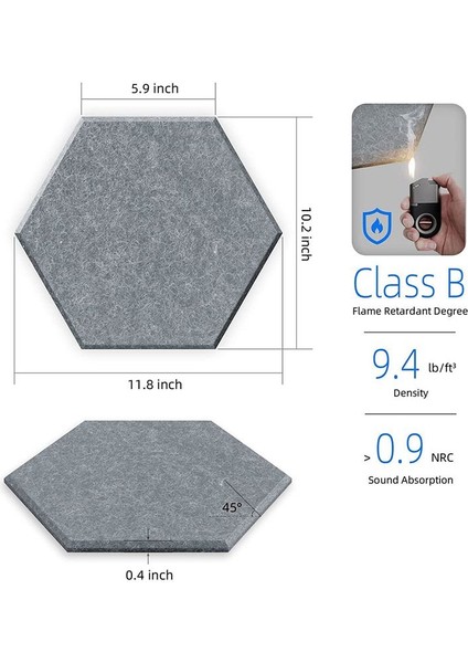 12PCS Kendinden Yapışkanlı Ses Geçirmez Köpük Akustik Paneller 12X10X0 4in Altıgen Gürültüyü Azaltın ve Yankıları Ortadan Kaldırın Drak Gray (Yurt Dışından) indirimleri