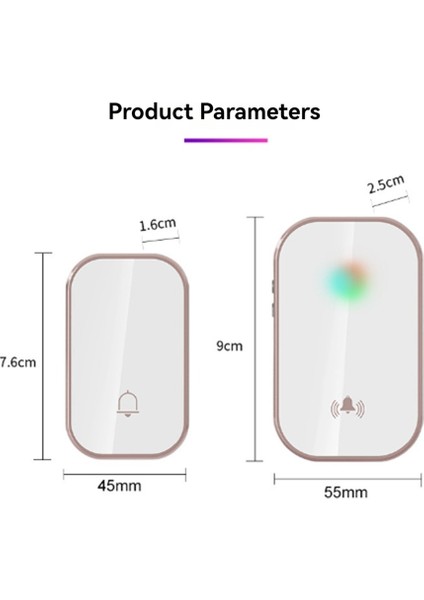 Akıllı Kablosuz Kapı Zili 300M Menzilli Ev Hoş Geldiniz Kapı Zili 38 Şarkılar Melodiler Kapı Zili Chime Black (Ab) (Yurt Dışından) fırsatları