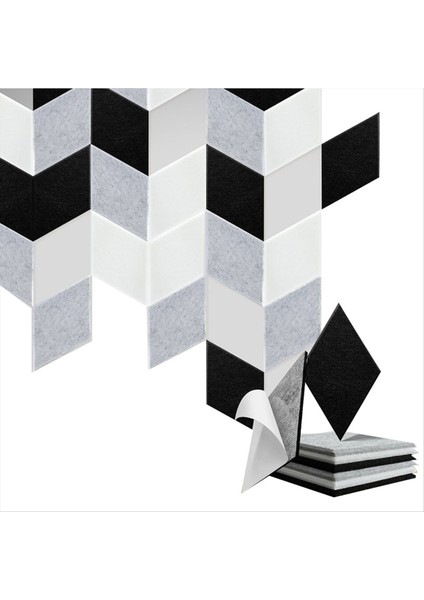 24 Paket Kendi Kendine Yapışkan Ses Geçirmez Duvar Panelleri Ses Akustik Köpük Paneller Ses Emici Paneller Duvar Dekoru Ev Stüdyo (Yurt Dışından)