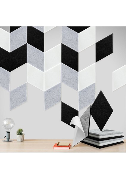 24 Paket Kendi Kendine Yapışkan Ses Geçirmez Duvar Panelleri Ses Akustik Köpük Paneller Ses Emici Paneller Duvar Dekoru Ev Stüdyo (Yurt Dışından) fiyatları