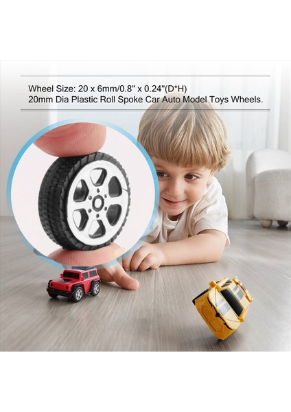 Plastik Rulo 2mm Dia Şaft Araç Kamyonu Model Oyuncaklar Tekerlek 20MMX6MM 20PCS (Yurt Dışından) indirimleri