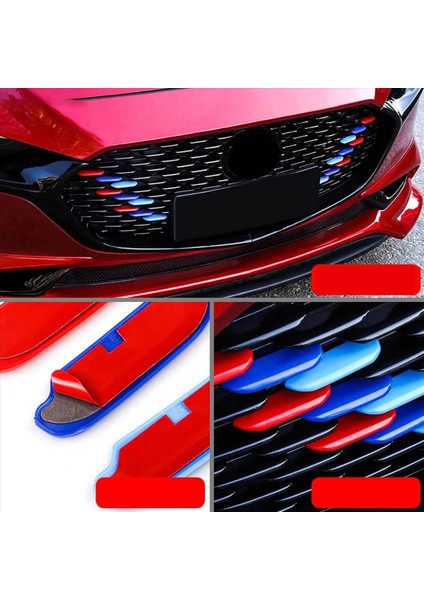 36X Ön Yüz Orta Net Parlak Pullar Değiştirilmiş Dekorasyon Koruma Şeridi Mazda 3 Axela 2019-2021 Için Üç Renk (Yurt Dışından) modelleri