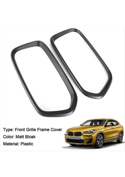 Bmw X2 Serisi F39 2018-2021 Parlak Siyah Için Ön Tampon Izgara Çerçeve Kapağı Döşeme Yarışı Orta Net Çerçeve Döşeme (Yurt Dışından) modelleri
