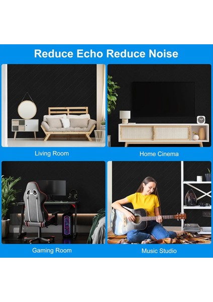 12 Paket Ses Geçirmez Köpük Paneller 12X12X0 4 Inç Akustik Için Kendi Kendine Yapışkan Akustik Köpük Paneller Siyah (Yurt Dışından) indirimleri