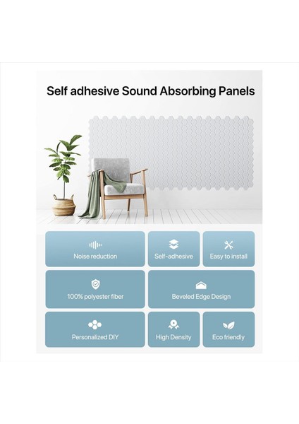 12 Paket Ses Geçirmez Duvar Panelleri Duvar Stüdyo Ev ve Ofis Beyaz Için Kendi Kendine Yapışkan Akustik Duvar Panelleri (Yurt Dışından) indirimleri