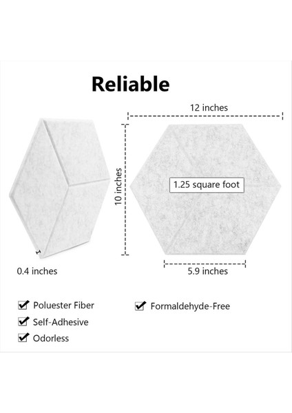 Kendinden Yapışkanlı 12 Pack Akustik Paneller 12X10 2x0 4inch Ses Geçirmez Köpük Panelleri Duvarlar Için Ses Emici Karo Beyaz (Yurt Dışından) modelleri