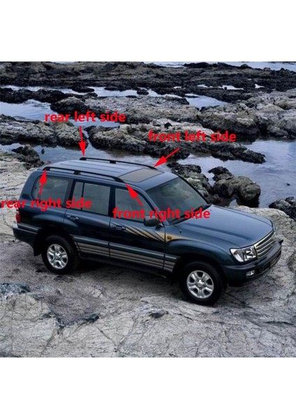 Ön Sağ Çatı Bagaj Rafı Kapak Çatı Rafı Kapak Ray Kabuğu Toyota Land Cruiser LC100 LX470 1998-2007 Için Koruma (Yurt Dışından) indirimleri