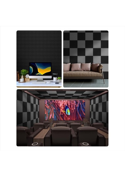 24 Paket Kendinden Yapışkan Ses Geçirmez Köpük Panelleri 2 Inç x 12 Inç x 12INCH Akustik Paneller Home Stüdyo Ofisi Için (Yurt Dışından) fırsatları